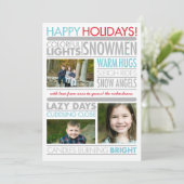 Vakantie Koppen Feestdagenkaart (Staand voorkant)