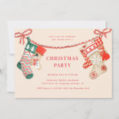 Vakantie kousen kerstfeest kaart (Voorkant)