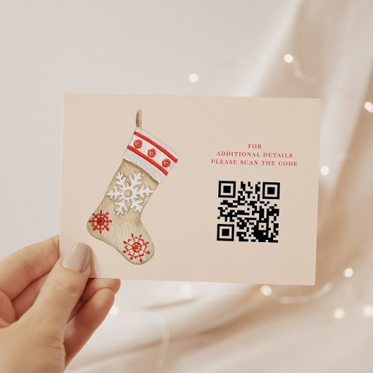 Vakantie kousen kerstfeest kaart