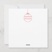 Vakantie krabbeldoodle rood-witte kaart (Achterkant)