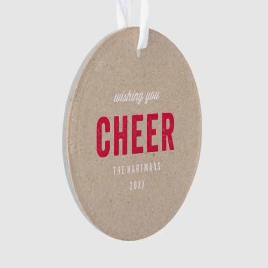 Vakantie Kraft Ornament (voorkant)