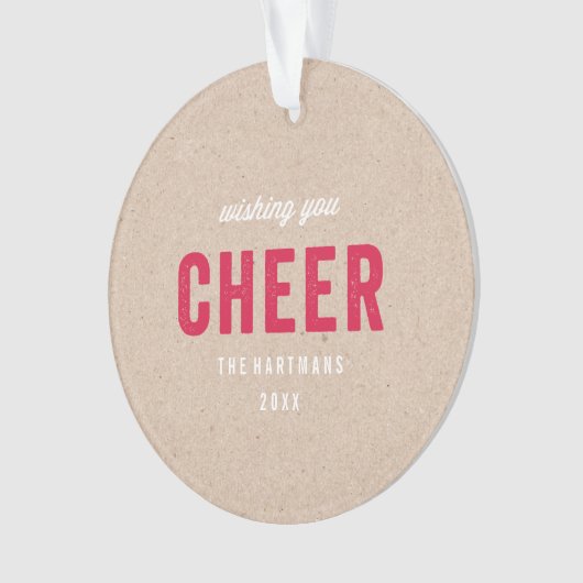 Vakantie Kraft Ornament (voorkant)