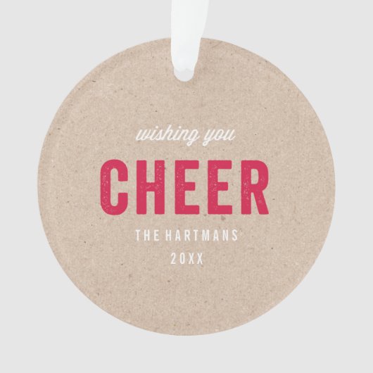 Vakantie Kraft Ornament (voorkant)