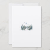 Vakantie Kraft Winter Mountain Pine Save the Date Kaart (Achterkant)