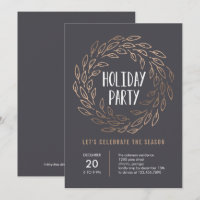 Vakantie Krans EDITABLE KLEUR Party Uitnodiging