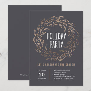 Vakantie Krans EDITABLE KLEUR Party Uitnodiging