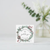 Vakantie krans handgemaakt met liefde script dank  informatiekaartje (Staand voorkant)