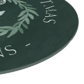 Vakantie krans kardinaal aangepaste kerst snijplank (Hoek)