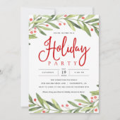 Vakantie krans Kerstfeest uitnodiging (Voorkant)