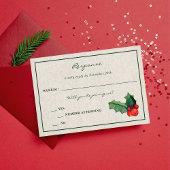 Vakantie krans Poinsettia Kerstmis Reactie RSVP Kaartje