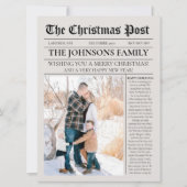 Vakantie Krant Kerst Kaarten met Foto (Voorkant)