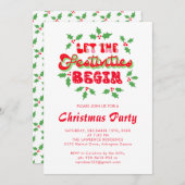 Vakantie Laat de festiviteiten beginnen met Kerstf Kaart (Voorkant / Achterkant)