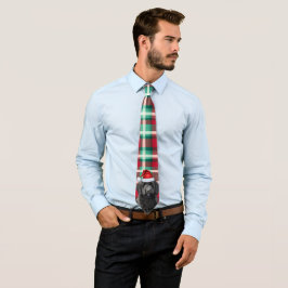 Vakantie Labradoodle Red Green Plaid Kerstmis Stropdas