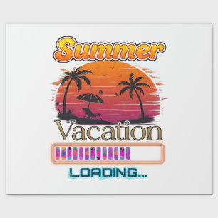 Vakantie laden zomer zonsondergang strand cadeaupapier