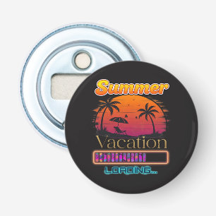 Vakantie laden zomerse zonsondergang strand button flesopener