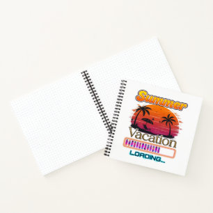 Vakantie laden zomerse zonsondergang strand notitieboek
