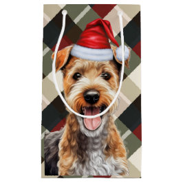 Vakantie Lakeland Terrier Hondenpret Plaid Kerstmi Klein Cadeauzakje