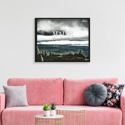 Vakantie land, Maine Canvas Afdruk (Insitu (Woonkamer))