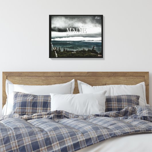 Vakantie land, Maine Canvas Afdruk (Insitu (Slaapkamer))