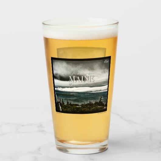 Vakantie land, Maine Glas (Achterkant gevuld)