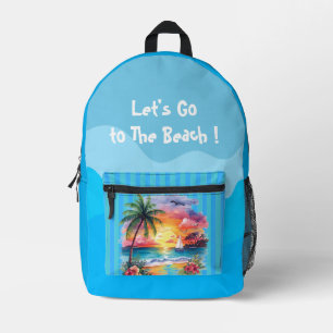 Vakantie, Laten we naar het strand gaan, Zomer Bedrukte Rugzak