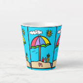 vakantie latte mok (Voorkant)