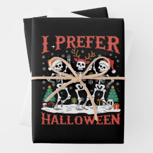 Vakantie Lelijke Kerstmis Ik heb liever Halloween  Inpakpapier Vel
