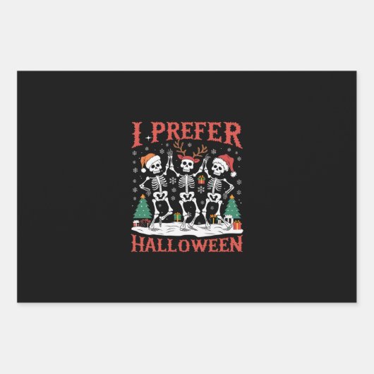 Vakantie Lelijke Kerstmis Ik heb liever Halloween  Inpakpapier Vel (Voorkant)