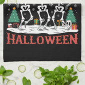 Vakantie Lelijke Kerstmis Ik heb liever Halloween  Theedoek (Gevouwen)