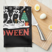Vakantie Lelijke Kerstmis Ik heb liever Halloween  Theedoek (Quarter Fold)