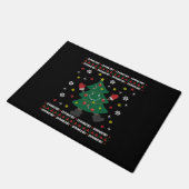 Vakantie Lelijke Kersttrui DANCING XMAS TREE Deurmat (Schuin)