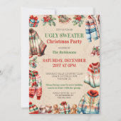 Vakantie Lelijke Kersttrui Gift Exchange Party Kaart (Voorkant)