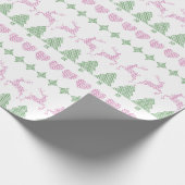 Vakantie Lelijke Trui Patroon Groen & Roze Cadeaupapier (Hoek)