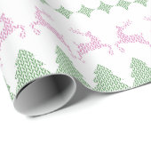 Vakantie Lelijke Trui Patroon Groen & Roze Cadeaupapier (Rol Hoek)