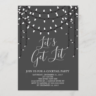 Vakantie Let's Get Lit Cocktail Party Uitnodiging