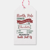 Vakantie levering label voor de Noordpool Express Cadeaulabel (Voorkant)