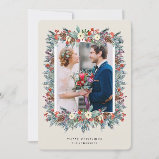 Vakantie Lijst fotokaart Feestdagenkaart (Voorkant)