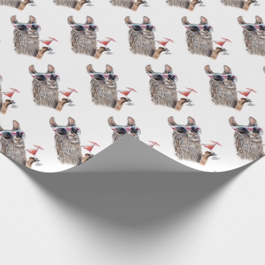 Vakantie Llama Cadeaupapier (Hoek)