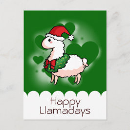Vakantie Llama Elf Feestdagenkaart