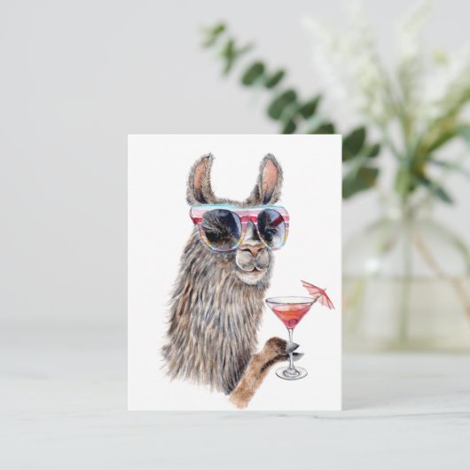 Vakantie Llama Kaart (Staand voorkant)