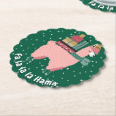 Vakantie Llama Onderzetter - Fa la la llama (Gekanteld)