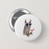 Vakantie Llama Ronde Button 5,7 Cm (Voorkant /achterkant)