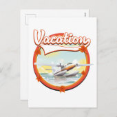 Vakantie logo feestdagenkaart (Voorkant / Achterkant)