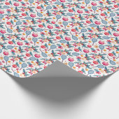 Vakantie Love-Love tennis Kerstmis, Cadeaupapier (Hoek)