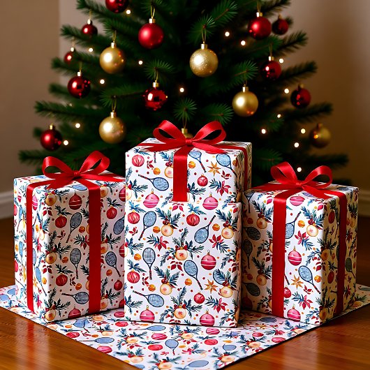 Vakantie Love-Love tennis Kerstmis, Tissuepapier