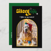Vakantie luxe grappige retro huisdier hond kerst f feestdagenkaart (Voorkant / Achterkant)
