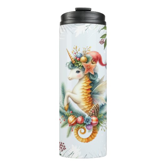 Vakantie Magic Unicorn-Seahorse Thermosbeker (Voorkant)