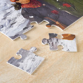 Vakantie magie op het stadsplein legpuzzel (Zijkant)