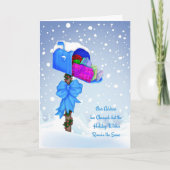 Vakantie Mailbox, Adreswijziging Kerstboom Feestdagen Kaart (Voorkant)