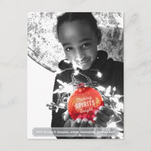 Vakantie maken Spirits Bright Photo Briefkaart (Voorkant)